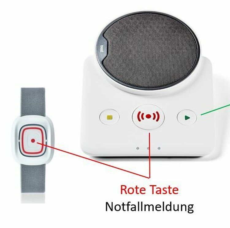 Hausnotrufgerät mit Funkfinger